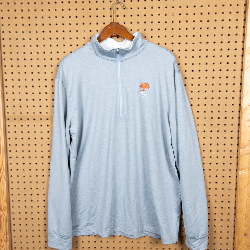 Straight Down Quarter-Zip Pullover Blue-Gray With… - image 1